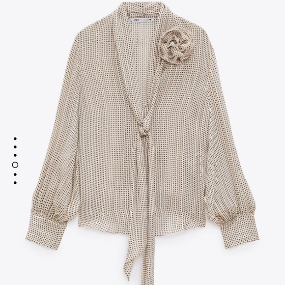 GORGEOUS ZARA NWT Flower Blouse - Picture 6 of 10